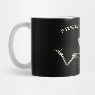 Free Shrugs Skeleton Sign by Tobe Fonseca Mug